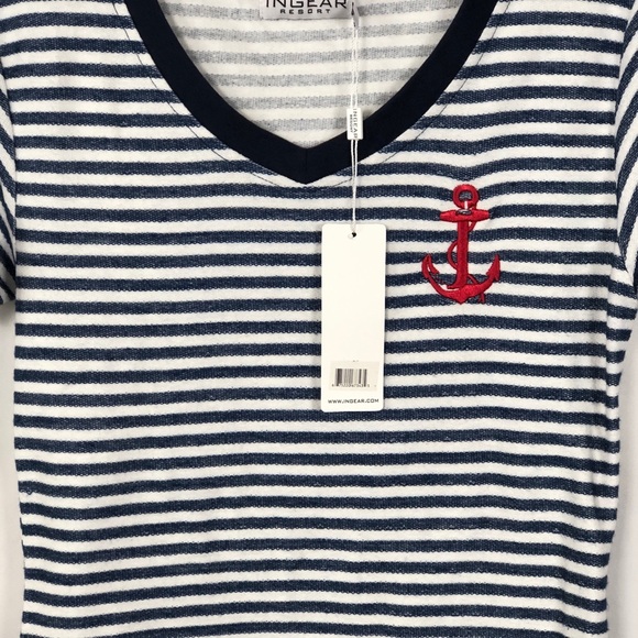 Ingear Resort Navy & White Dress Sz M - Picture 2 of 4